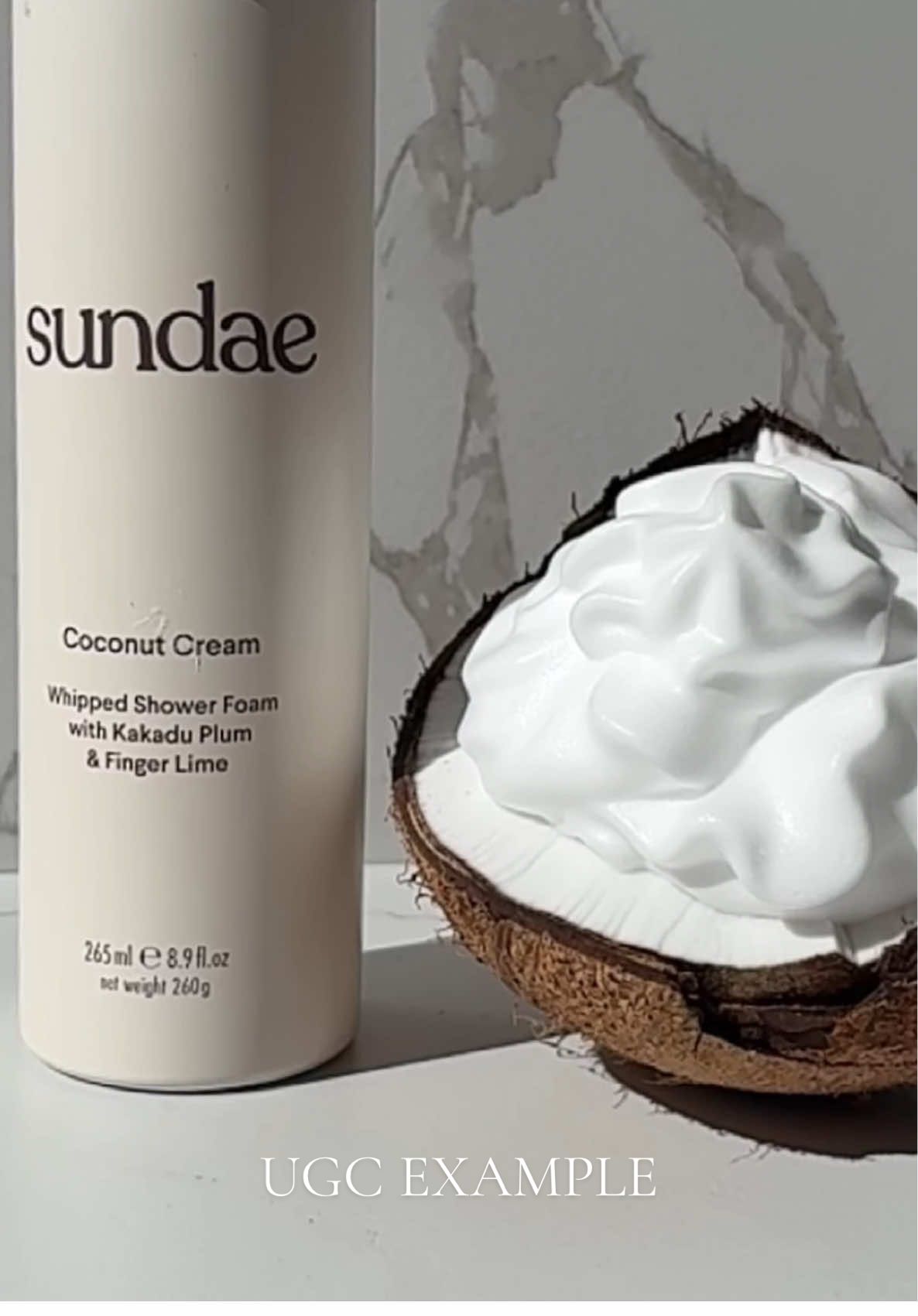 For Sundae Body: Coconut Cream Whipped Shower Foam