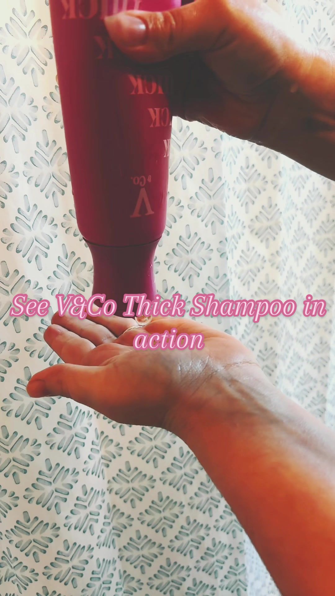 V&CO Thickening Shampoo in Action