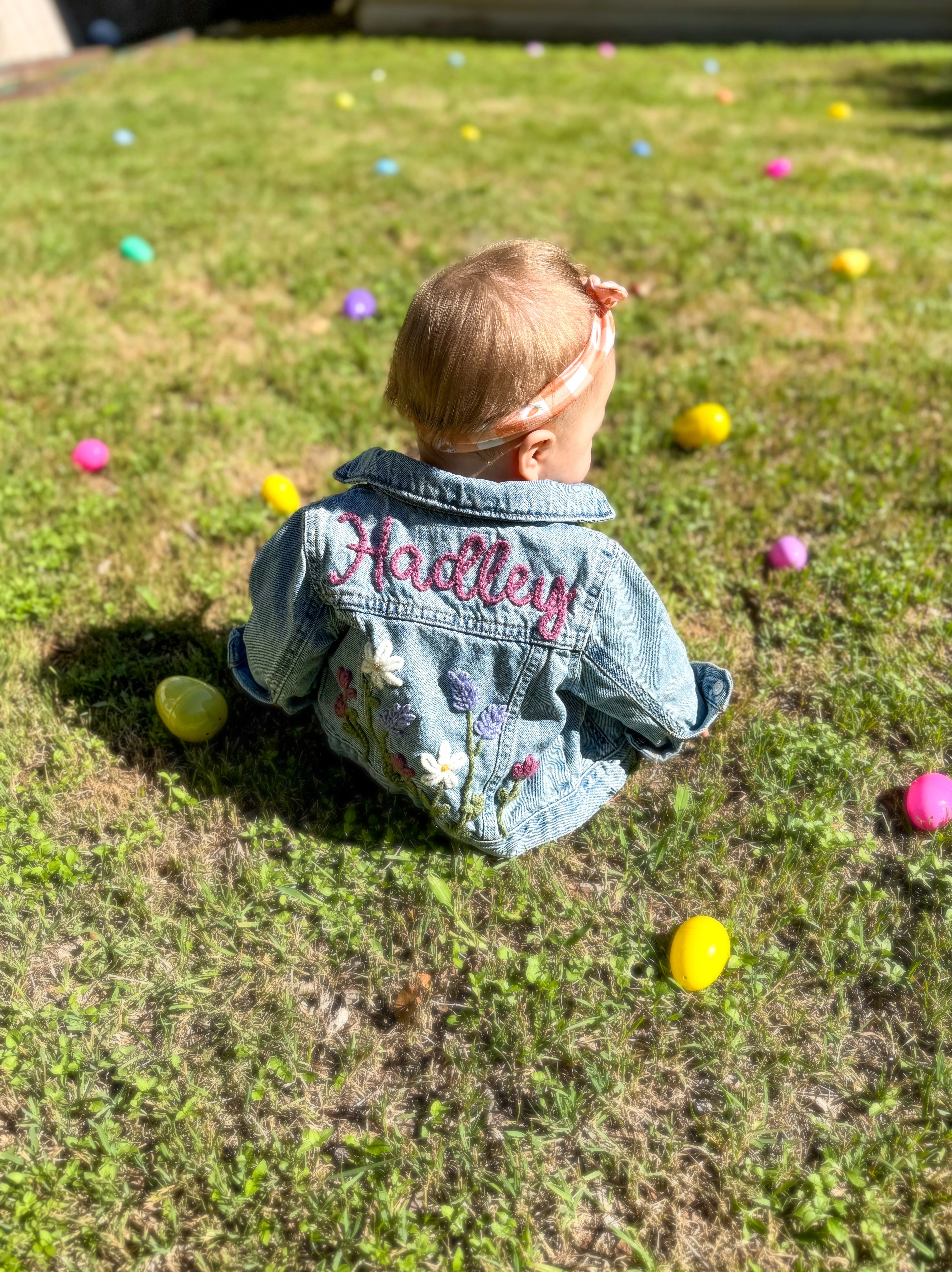 Effortless Style with Hadley in Little Loves by Gaga Denim Jacket