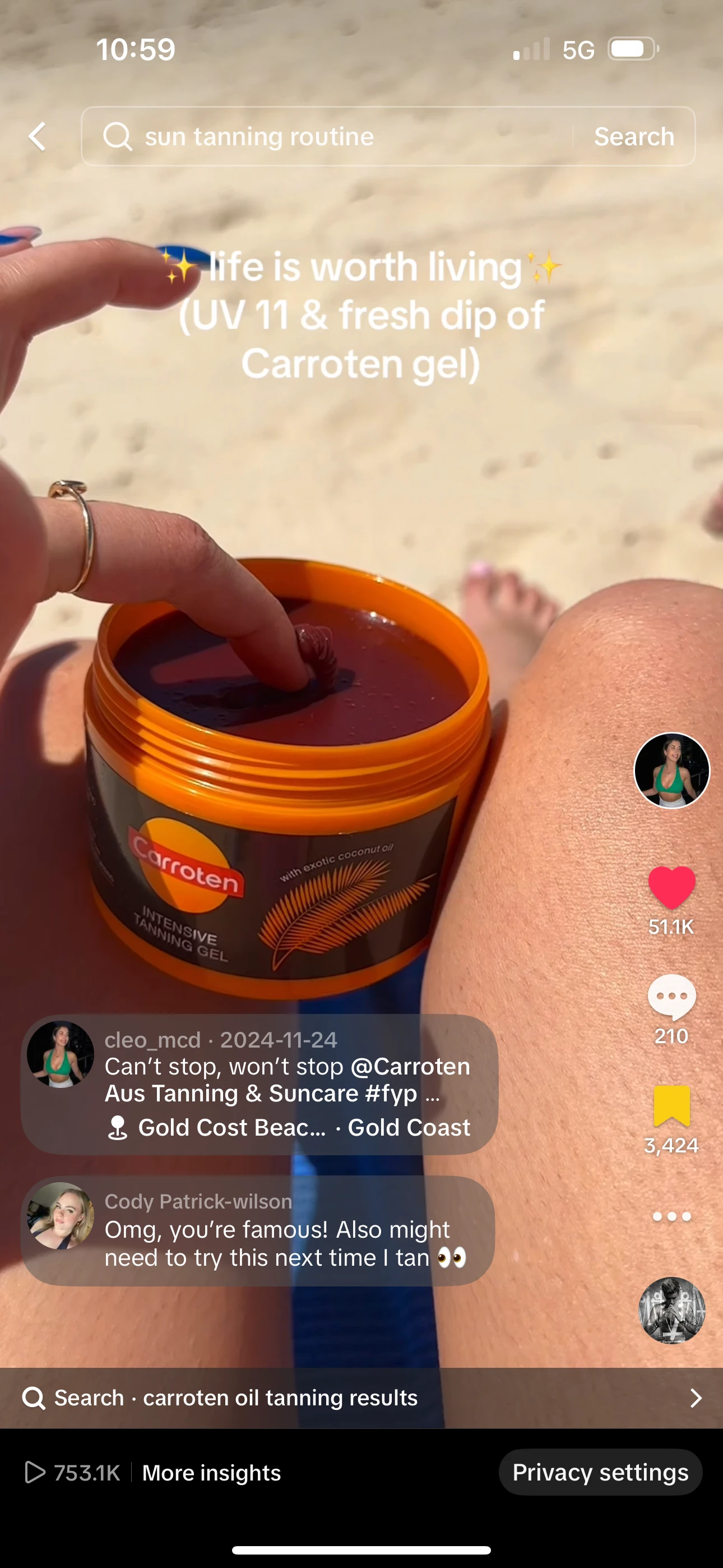 Carroten Tanning Gel