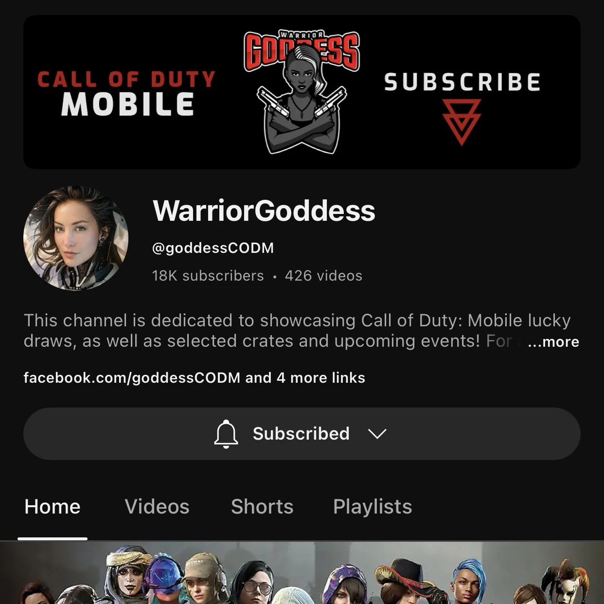 WarriorGoddess on YouTube