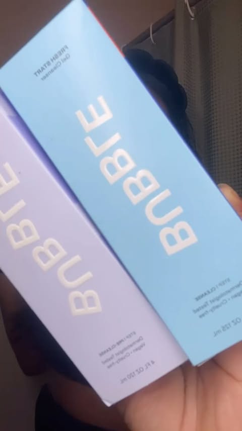 Bubble new products four different cleansers.