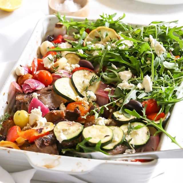 One-Pan Lamb & Mediterranean Vegetables