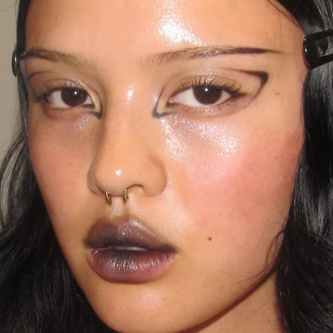 black and glitter