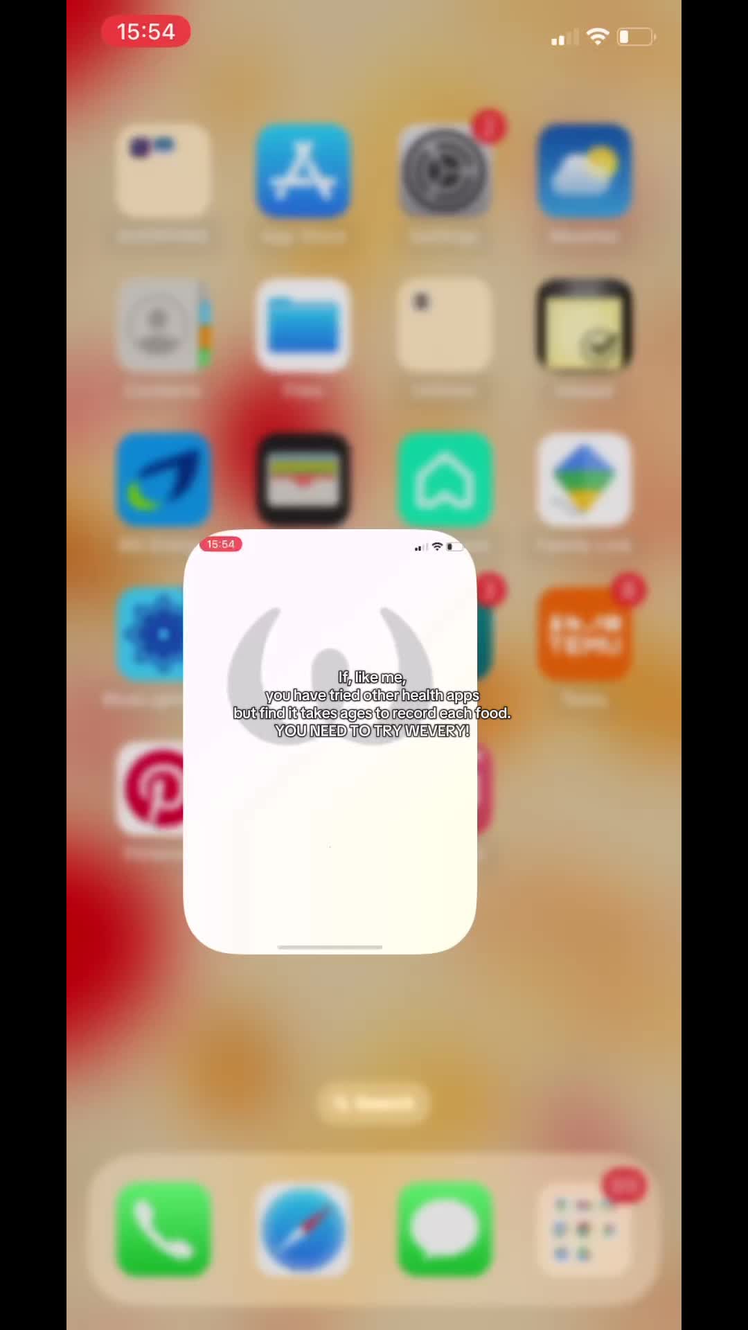 WeVery - Paid Collab - App Demo on screen