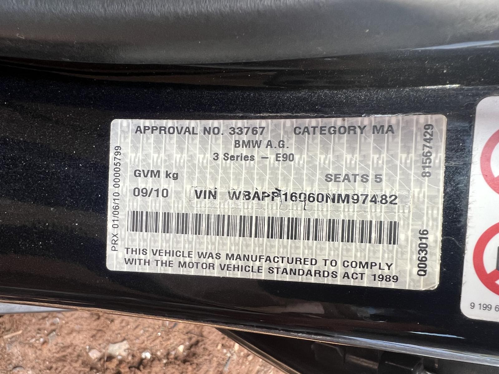 View BMW 3 SERIES 2010 4 Door Sedan Breaking