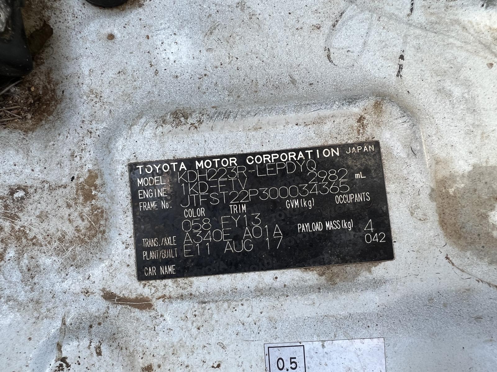 View Auto part Engine TOYOTA HIACE 2017