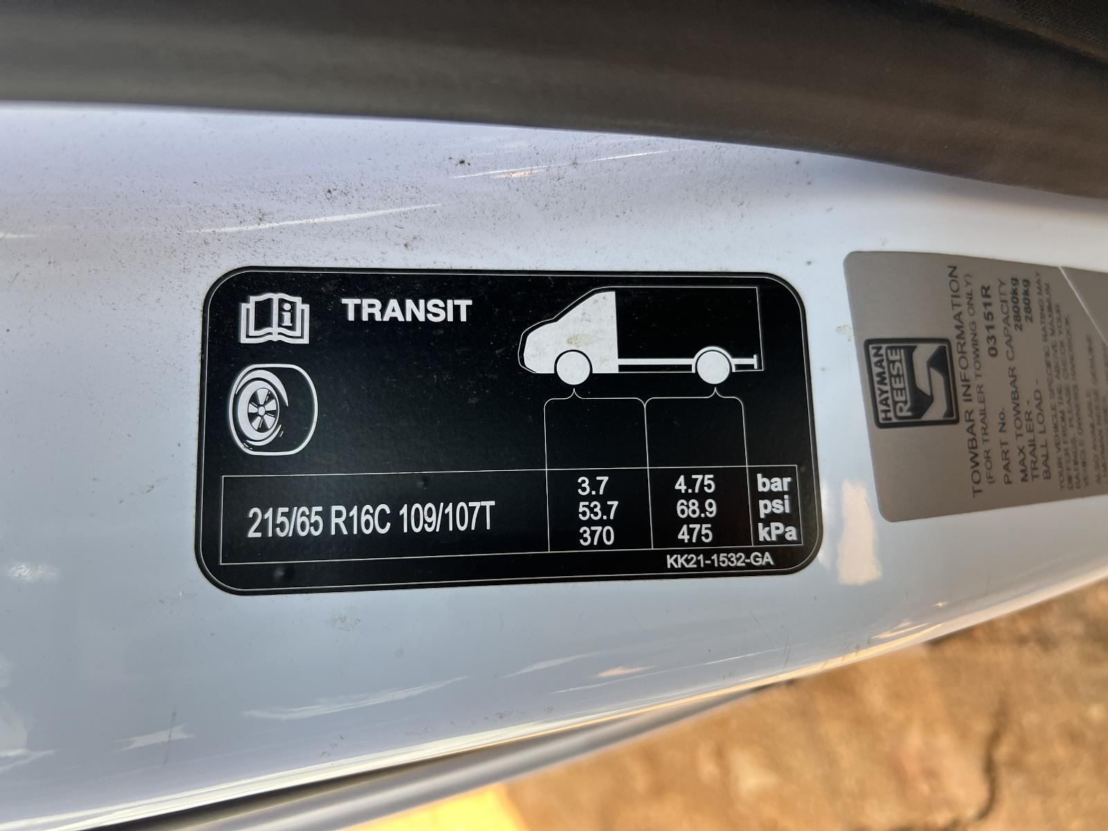 View FORD TRANSIT CUSTOM 2022 2 Door Van Breaking