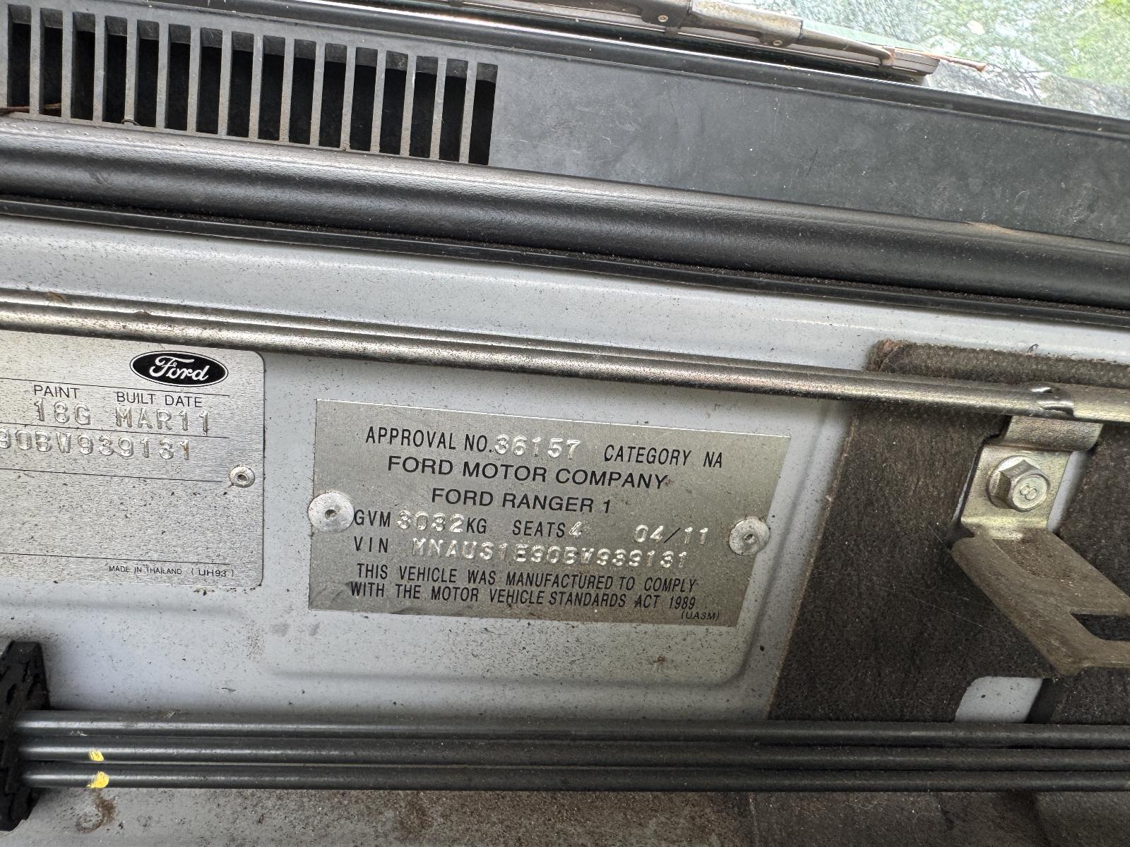 View FORD RANGER 2011 2 Door Utility Breaking