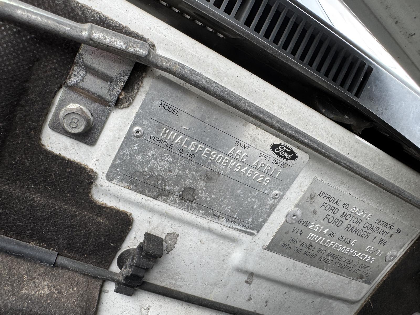 View FORD RANGER 2011 4 Door Utility Breaking