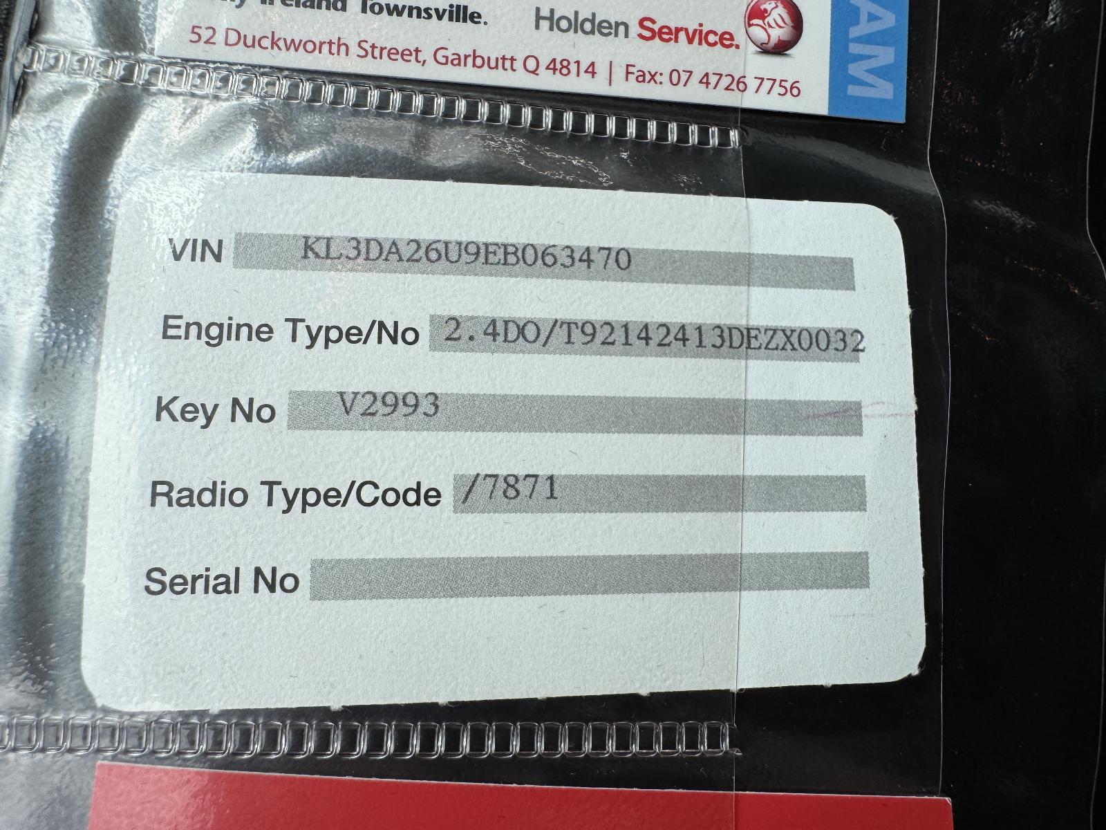 View HOLDEN CAPTIVA 2014 5 Door Station Wagon Breaking