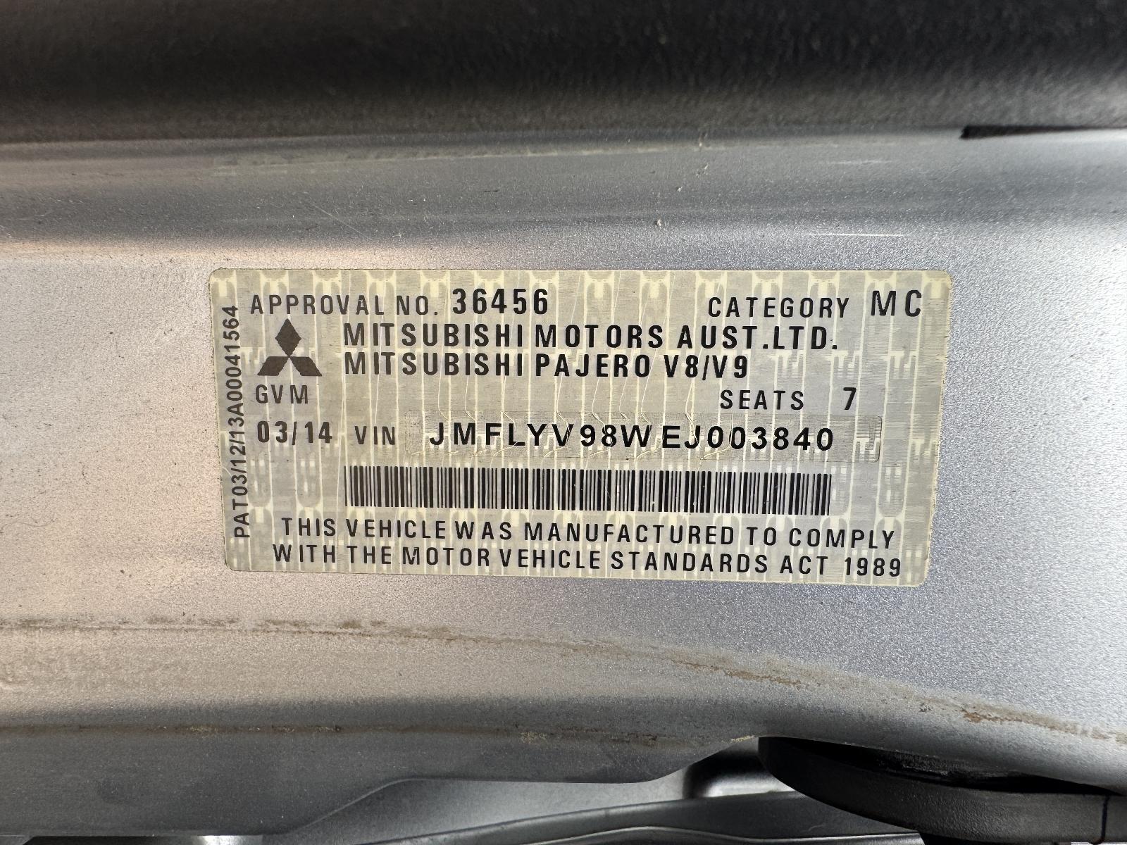 View Auto part Engine MITSUBISHI PAJERO 2014