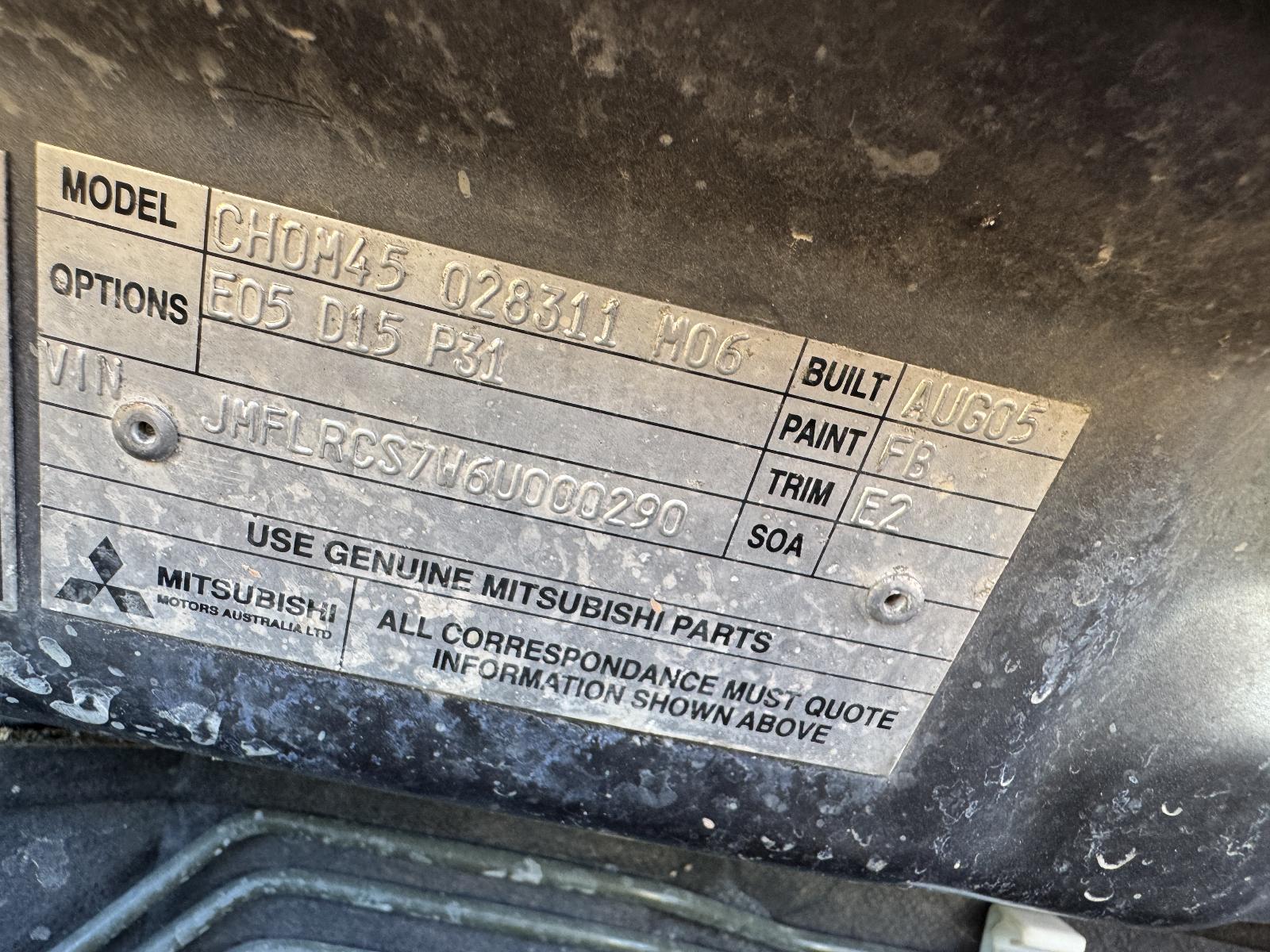 View MITSUBISHI LANCER 2005 5 Door Station Wagon Breaking