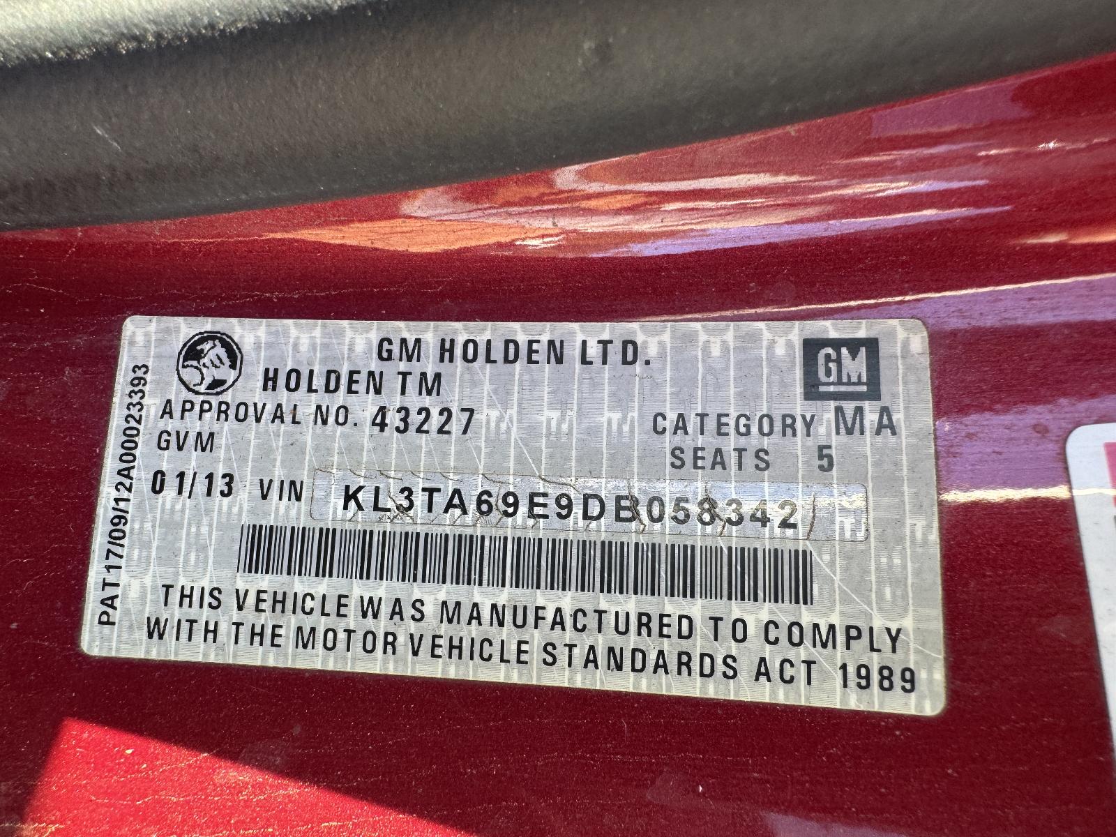 View HOLDEN BARINA 2012 4 Door Sedan Breaking