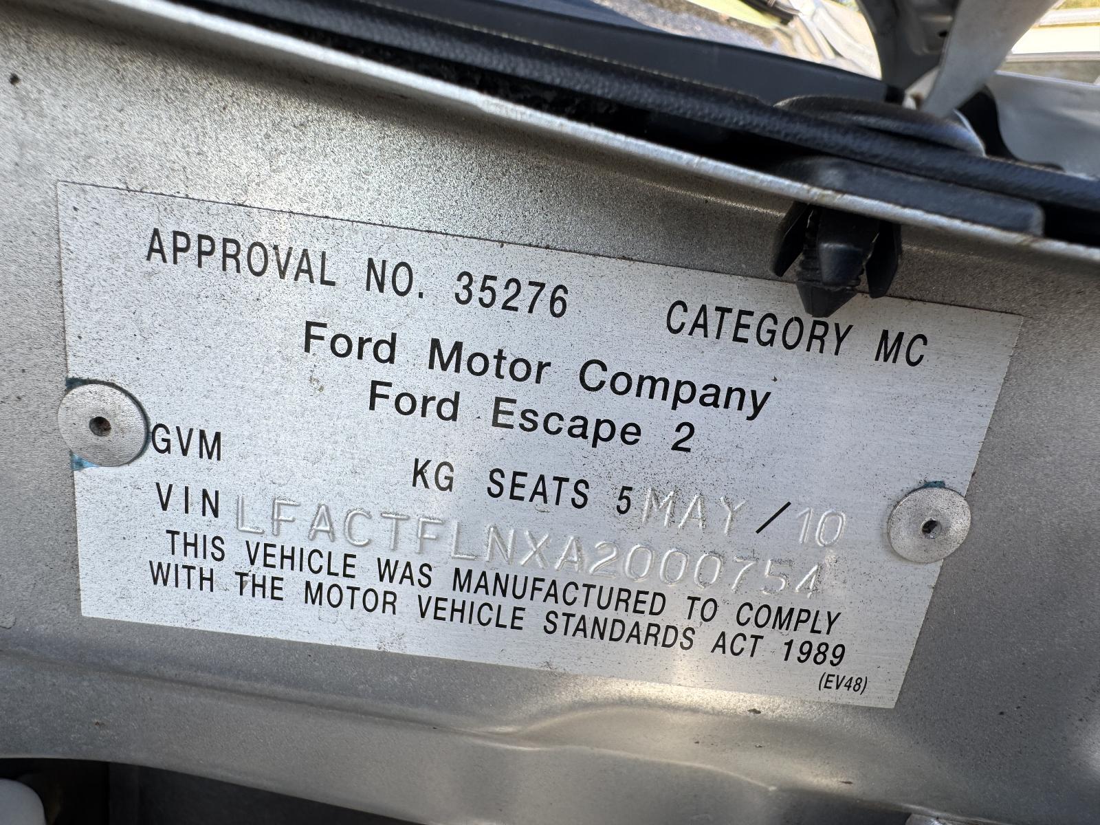 View Auto part Engine FORD ESCAPE 2010