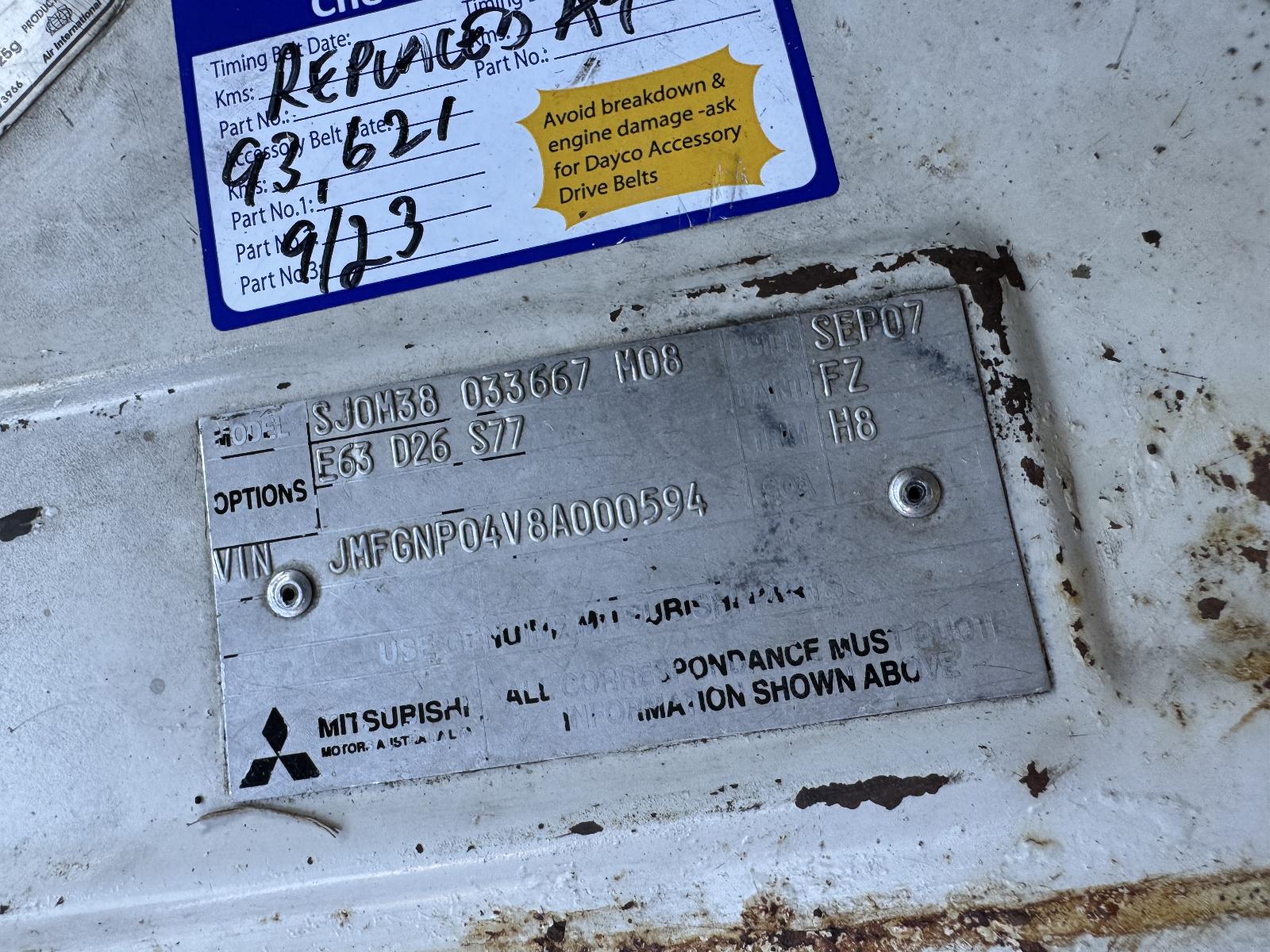 View MITSUBISHI L300 2007 2 Door Van Breaking