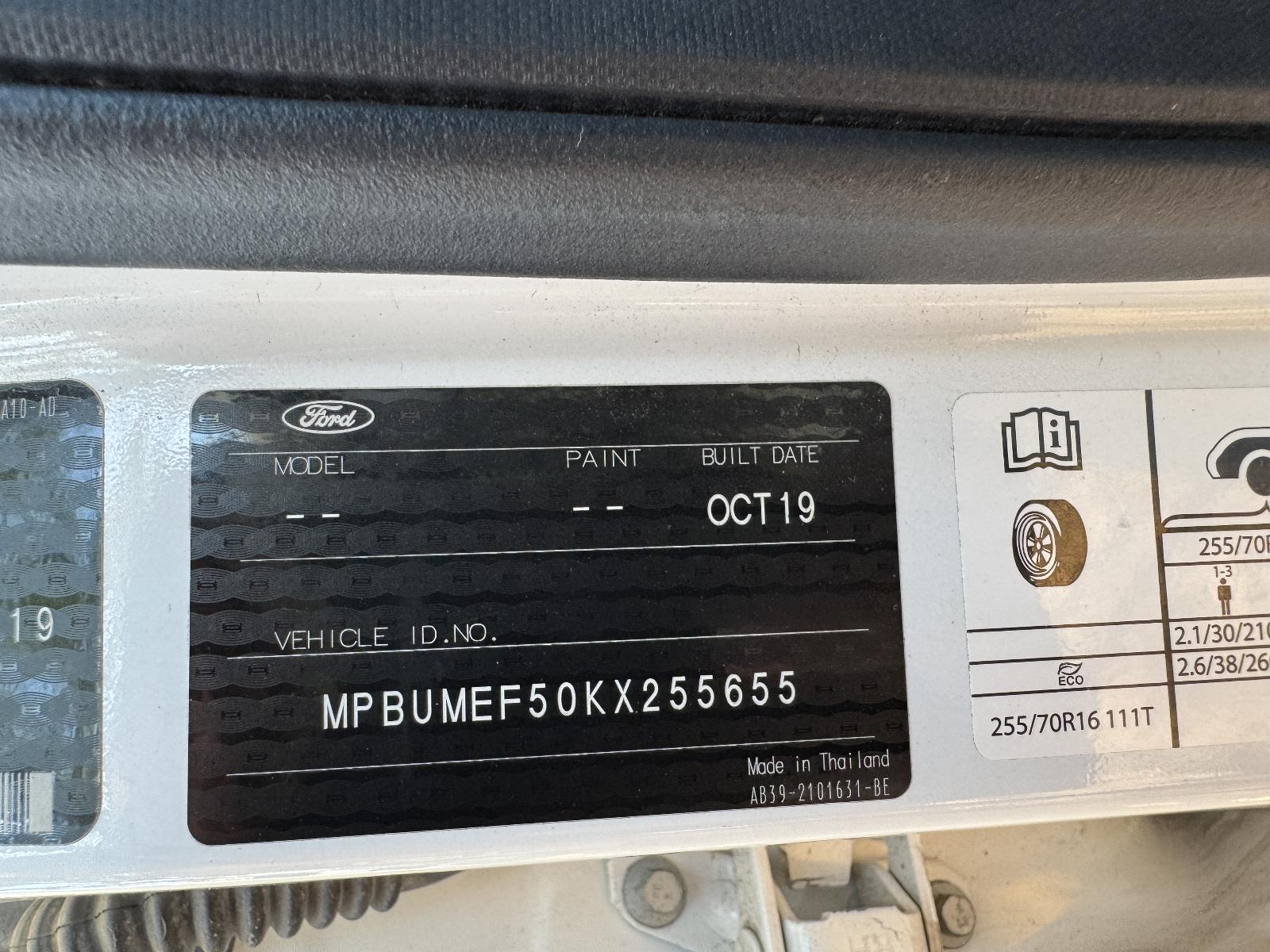 View FORD RANGER 2019 4 Door Pickup Breaking