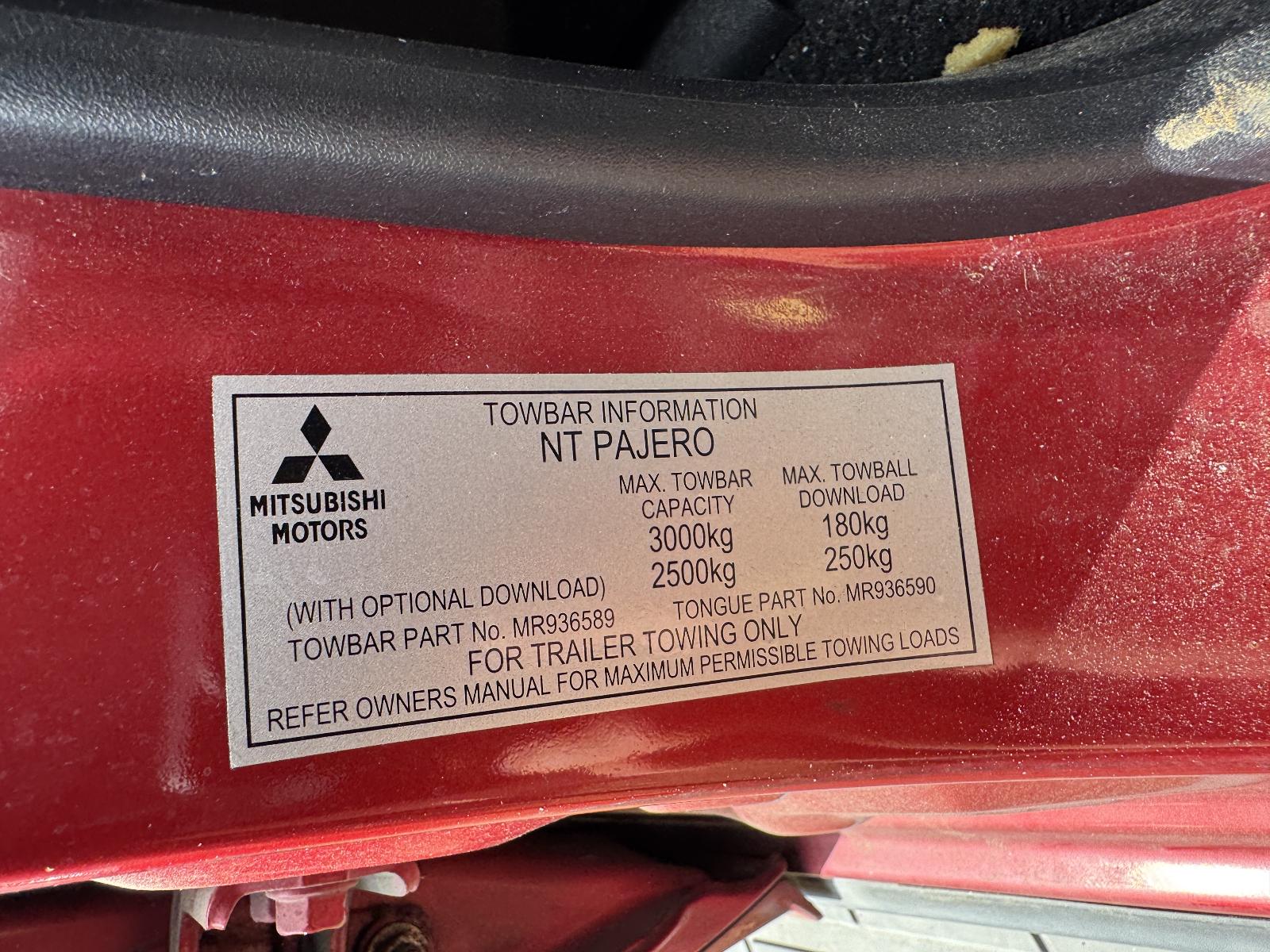 View MITSUBISHI PAJERO 2009 5 Door Station Wagon Breaking