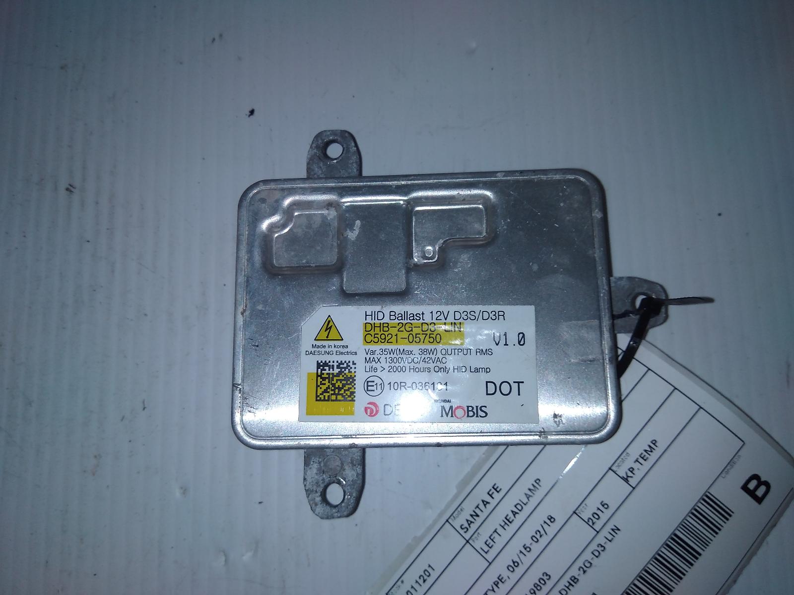 View Auto part Left Headlamp Hyundai Santa Fe 2015
