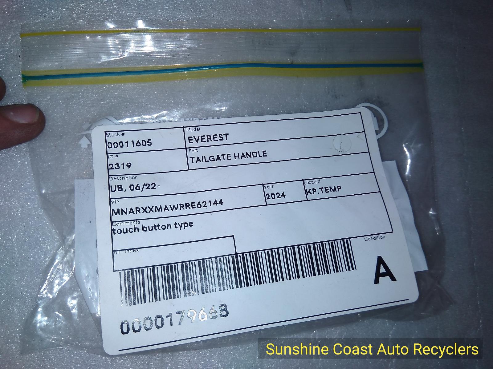 View Auto part Tailgate Handle Ford Everest 2024