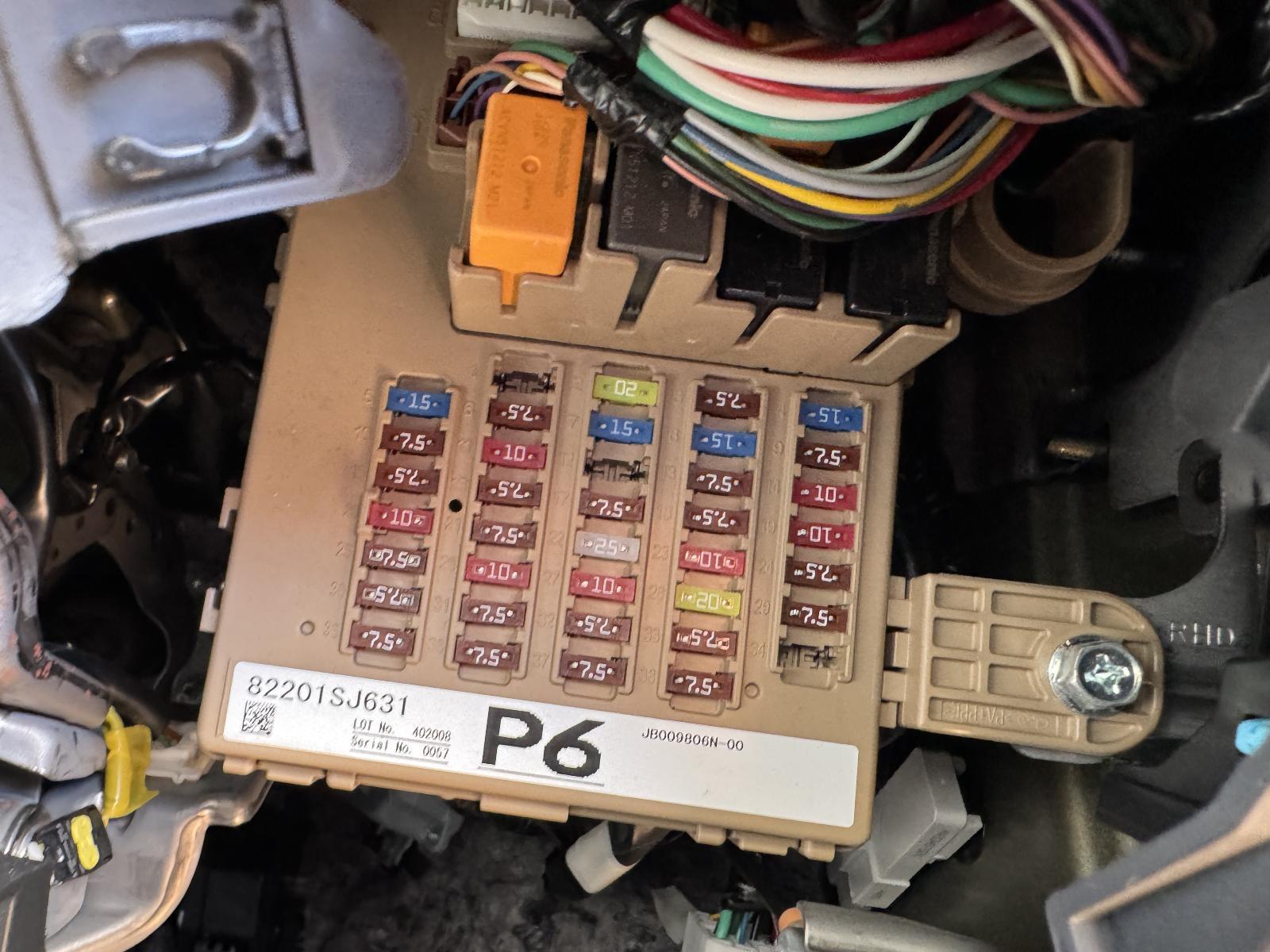 View Auto part Fuse Box SUBARU FORESTER 2024
