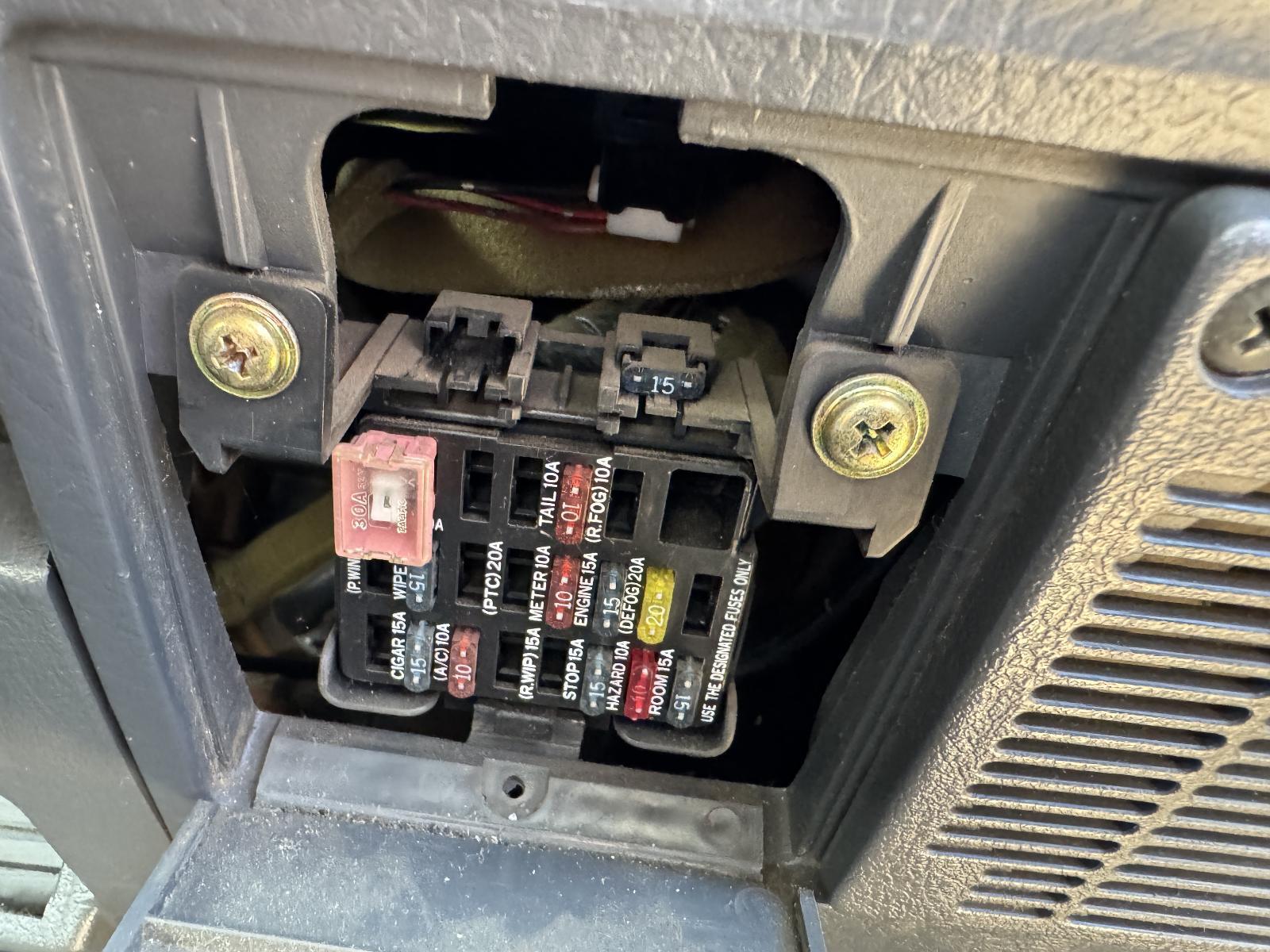 View Auto part Fuse Box FORD COURIER 1997