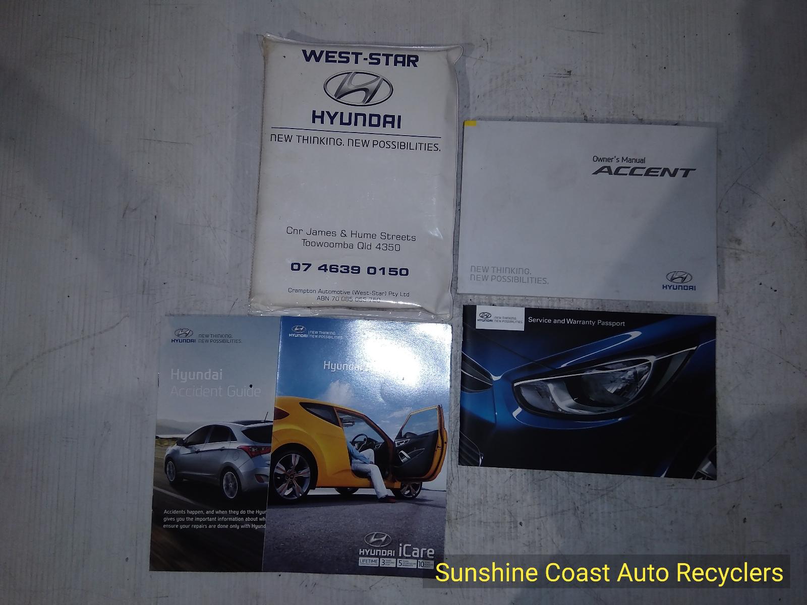 View Auto part Owners Handbook HYUNDAI ACCENT 2014