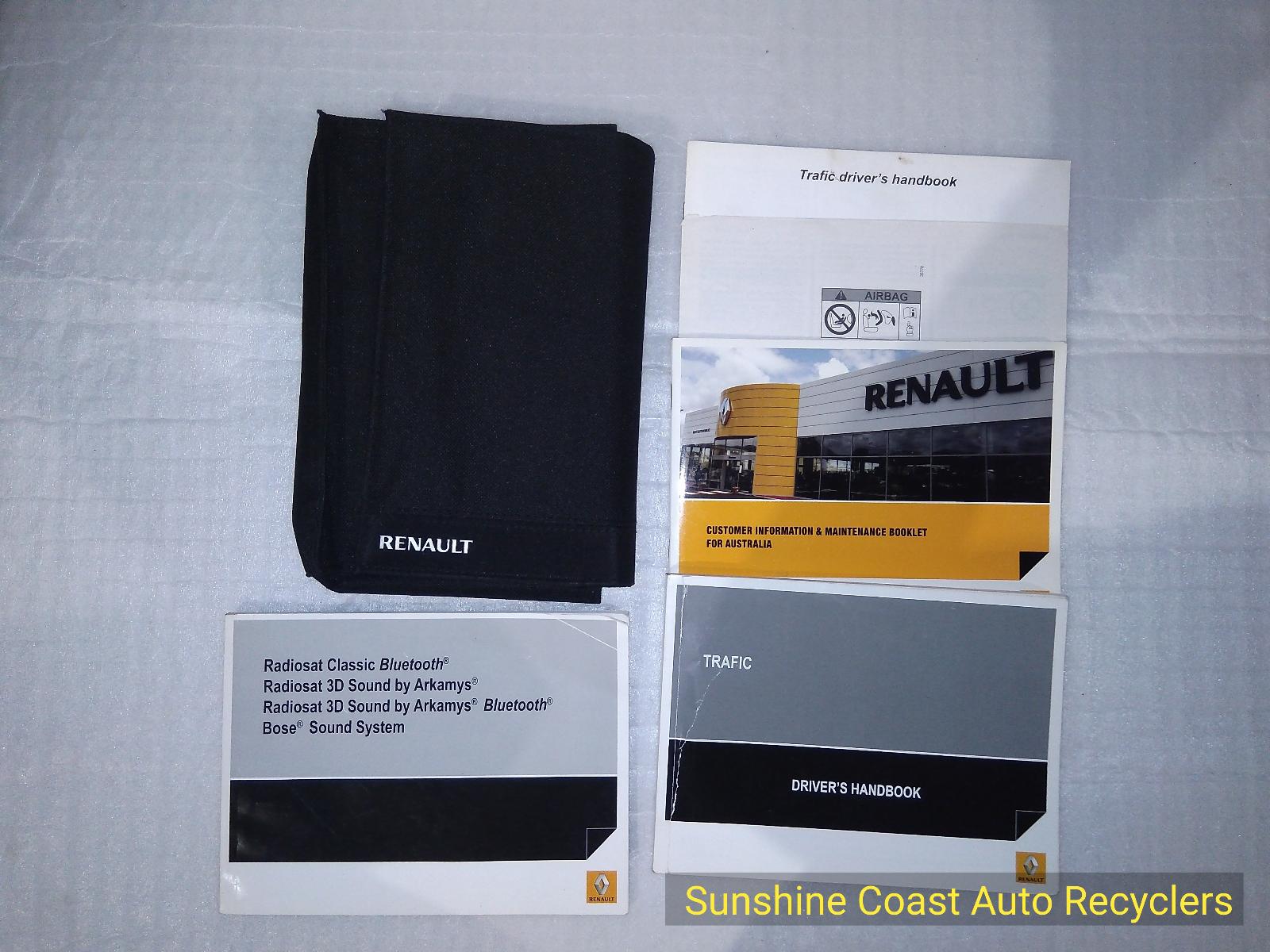 View Auto part Owners Handbook RENAULT TRAFIC 2013