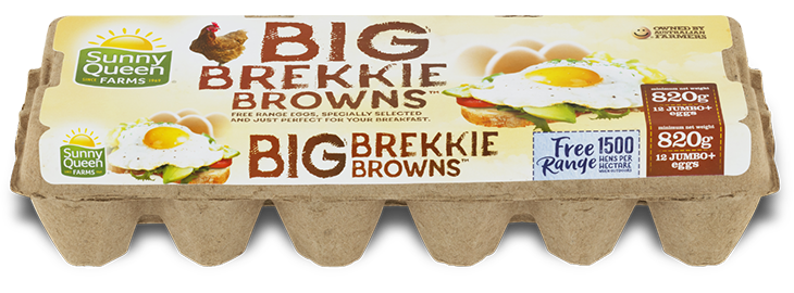 Free range eggs pack shot