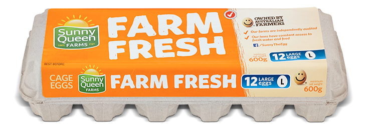 Free range eggs pack shot