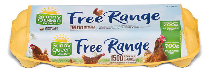 Free range eggs pack shot