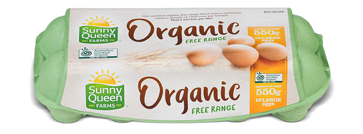 Free range eggs pack shot