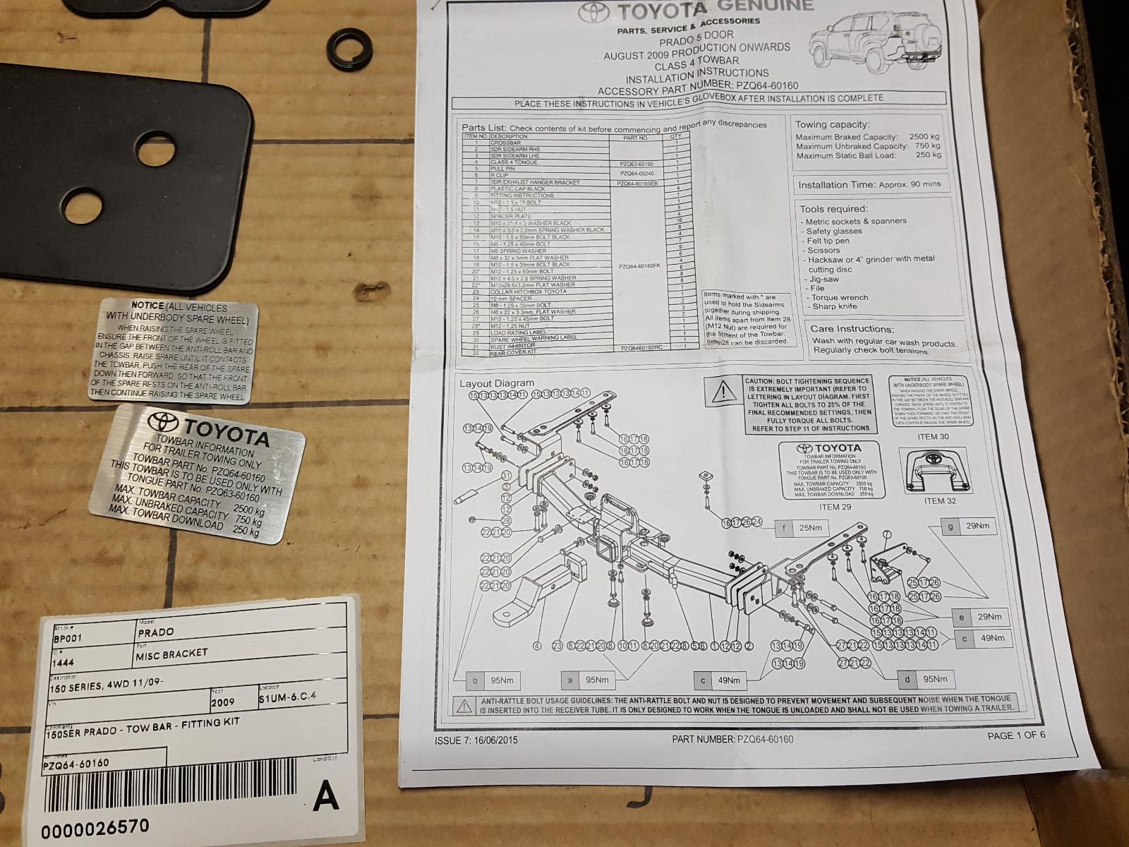 View Auto part Misc Bracket Toyota Prado 2009