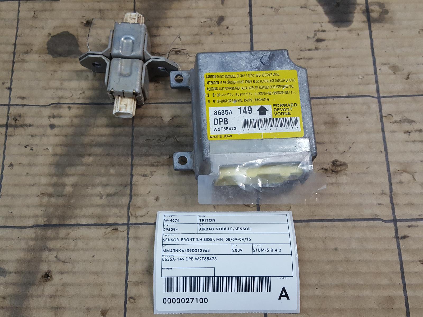 Airbag Module/Sensor Triton Mitsubishi 2009 Airbag Module/Sensor Triton Mitsubishi 2009
