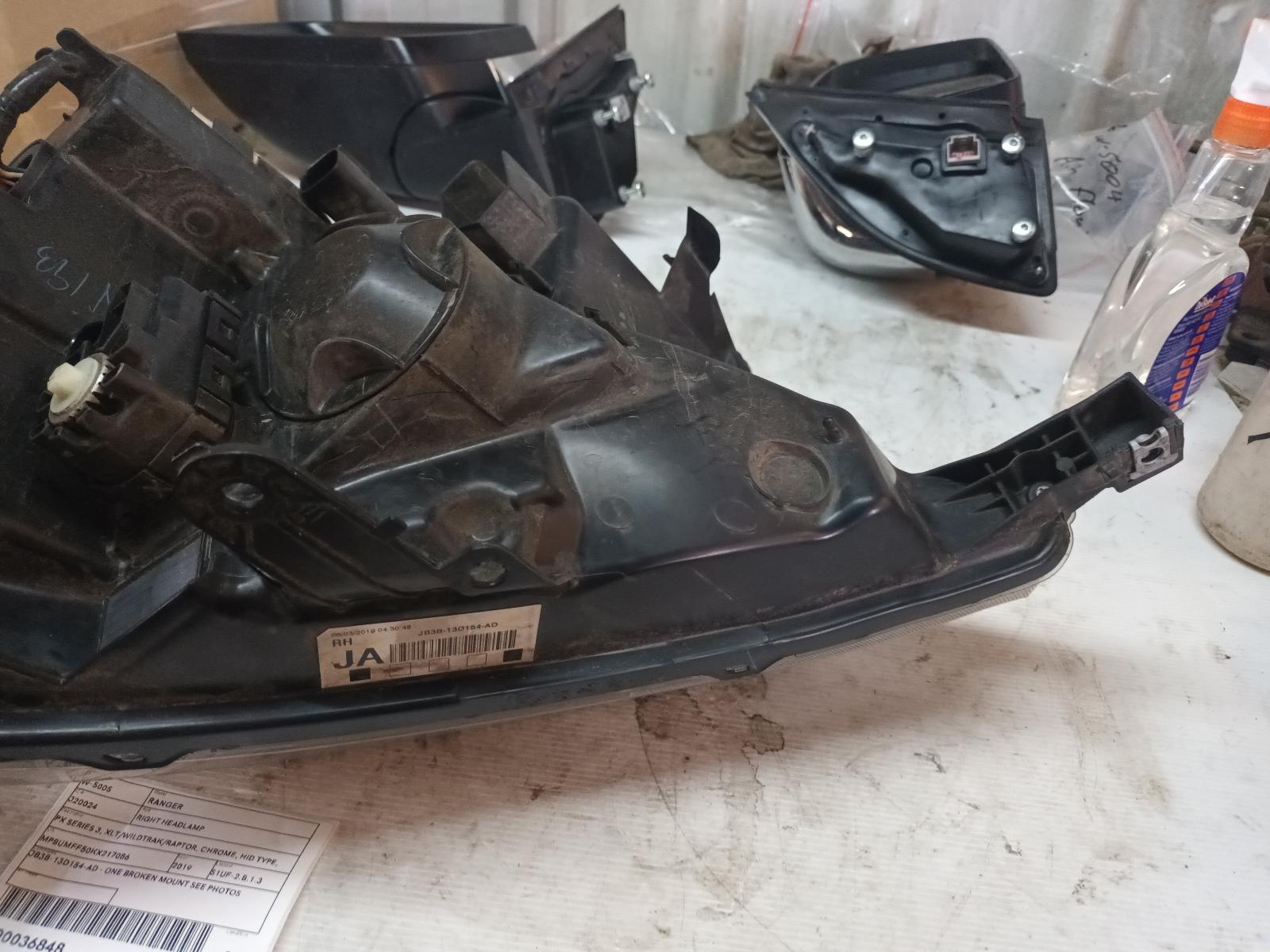 View Auto part Right Headlamp Ford Ranger 2019