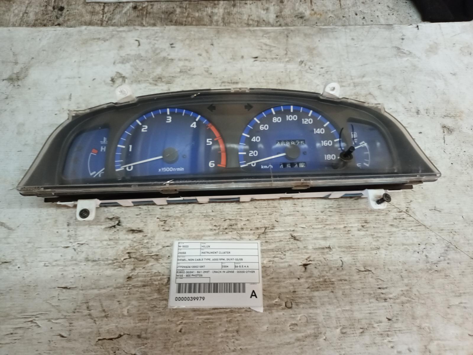 Instrument Cluster Hilux Toyota 2004