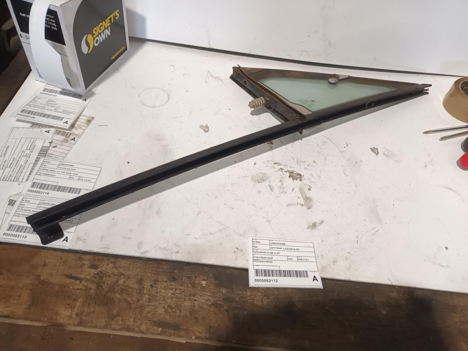 View Auto part Left Front 1/4 Door Glass Toyota Landcruiser 1992