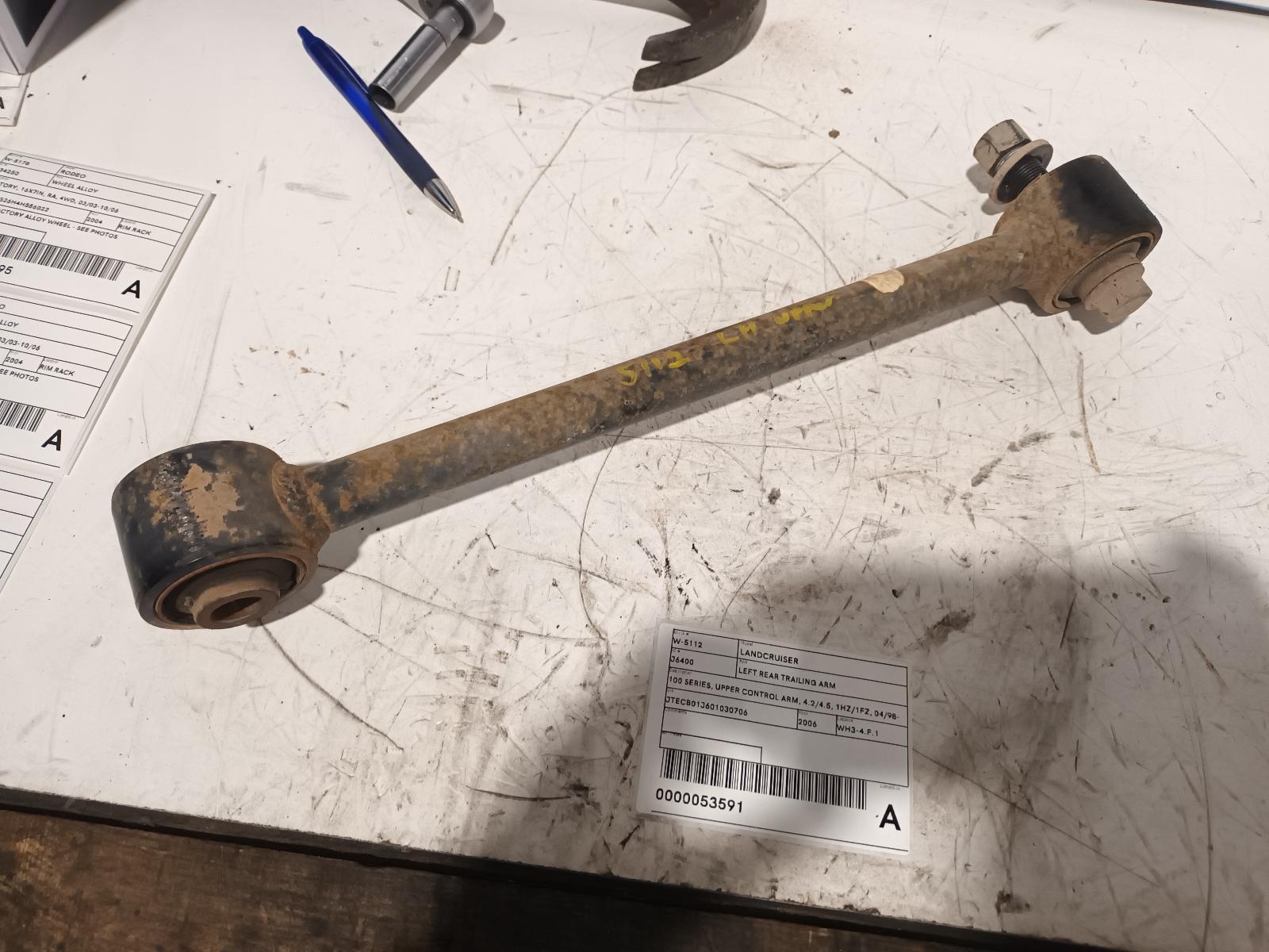 2006 Toyota Landcruiser Left Rear Trailing Arm View Auto part Left Rear Trailing Arm Toyota Landcruiser 2006