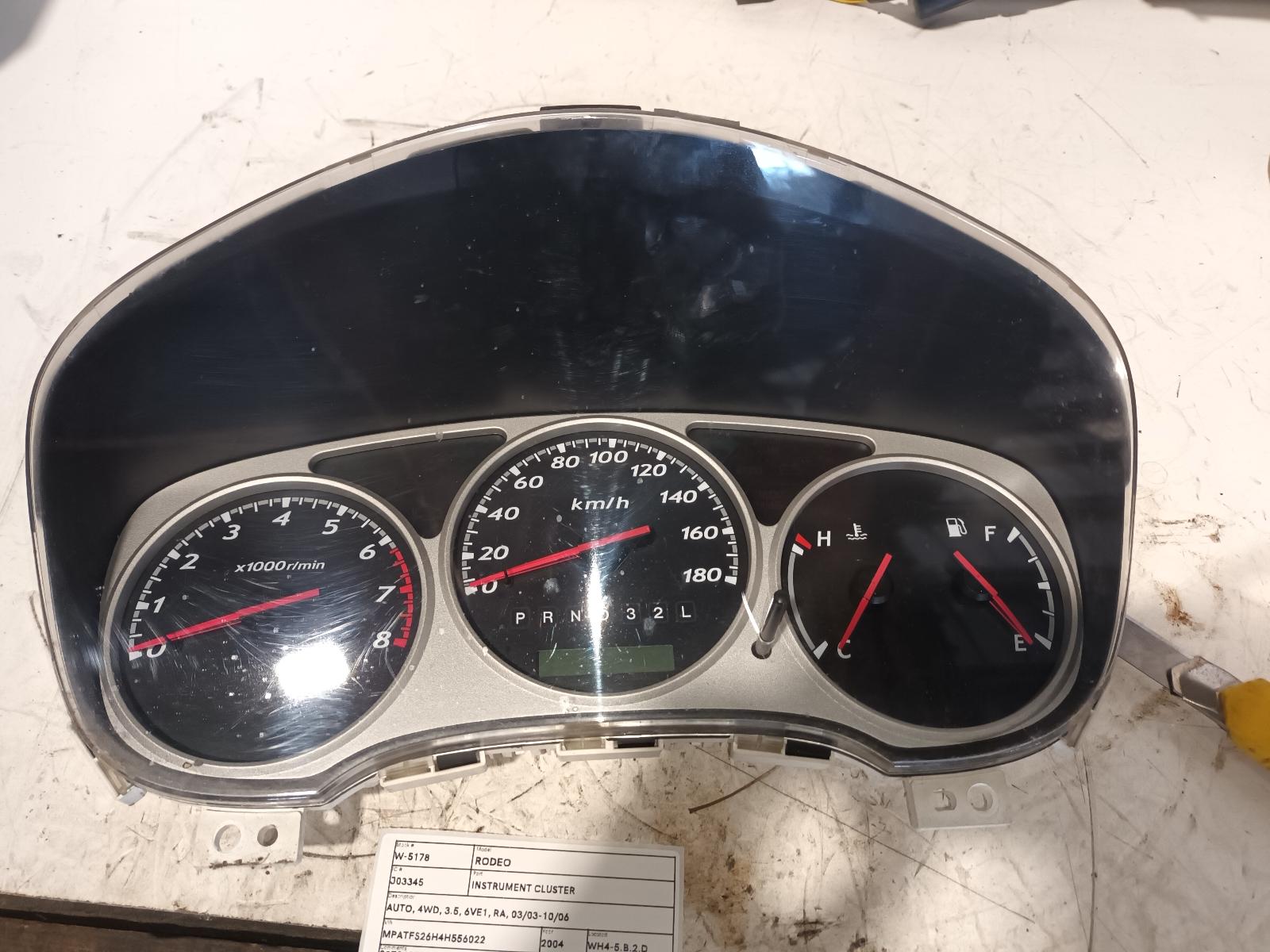 Auto Par Instrument Instrument Cluster Rodeo Holden 2004