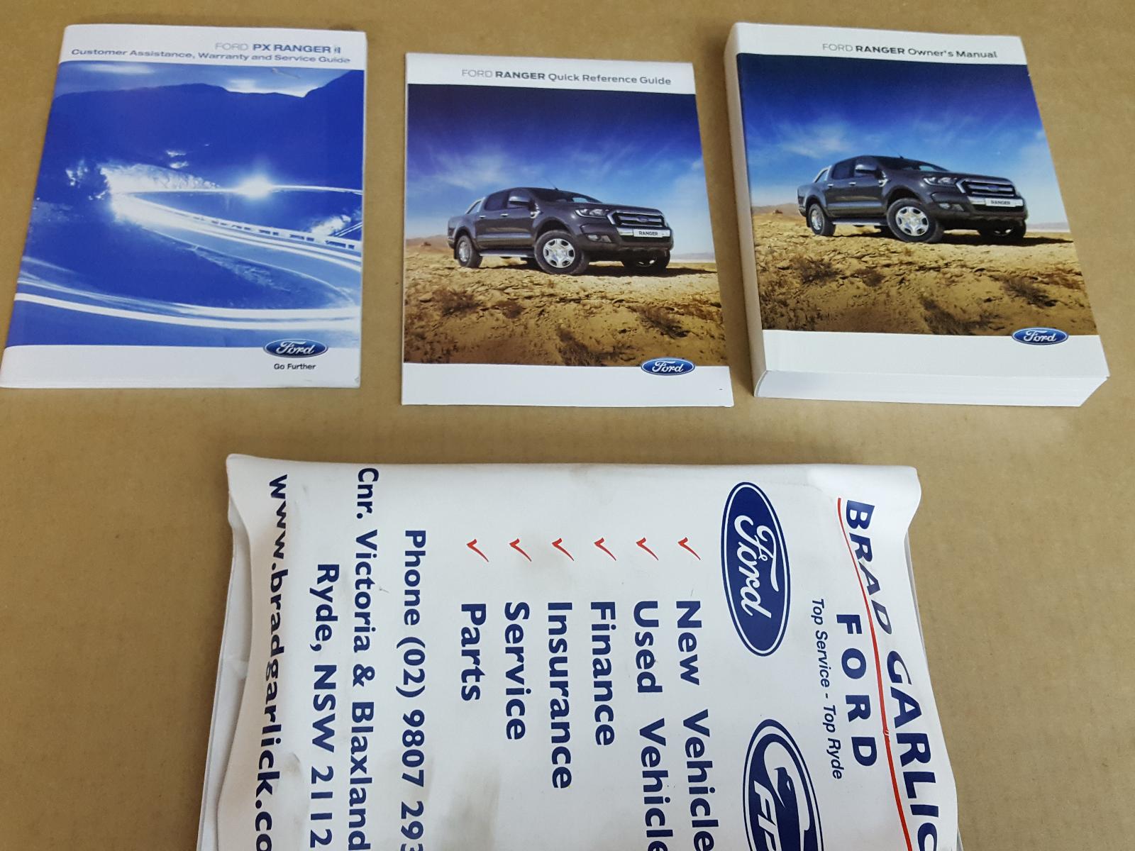 View Auto part Owners Handbook Ford Ranger 2017