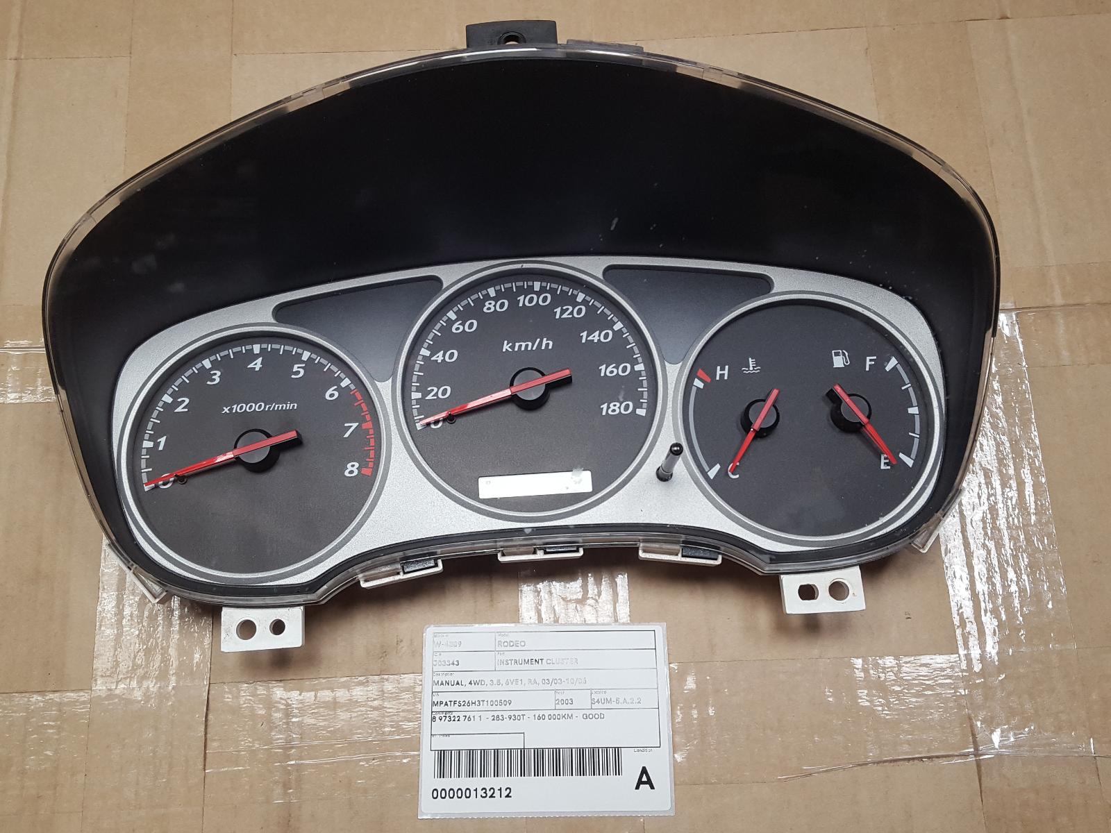 View Auto part Instrument Cluster Holden Rodeo 2003