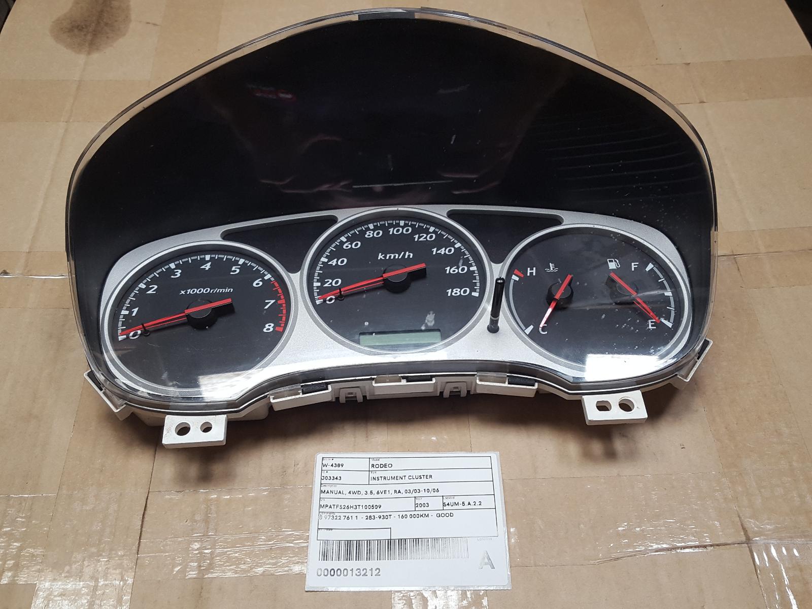View Auto part Instrument Cluster Holden Rodeo 2003