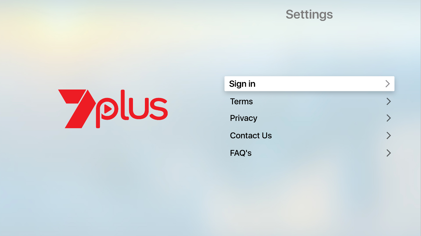 How To Guide Signing In To 7plus On My TV App 7plus