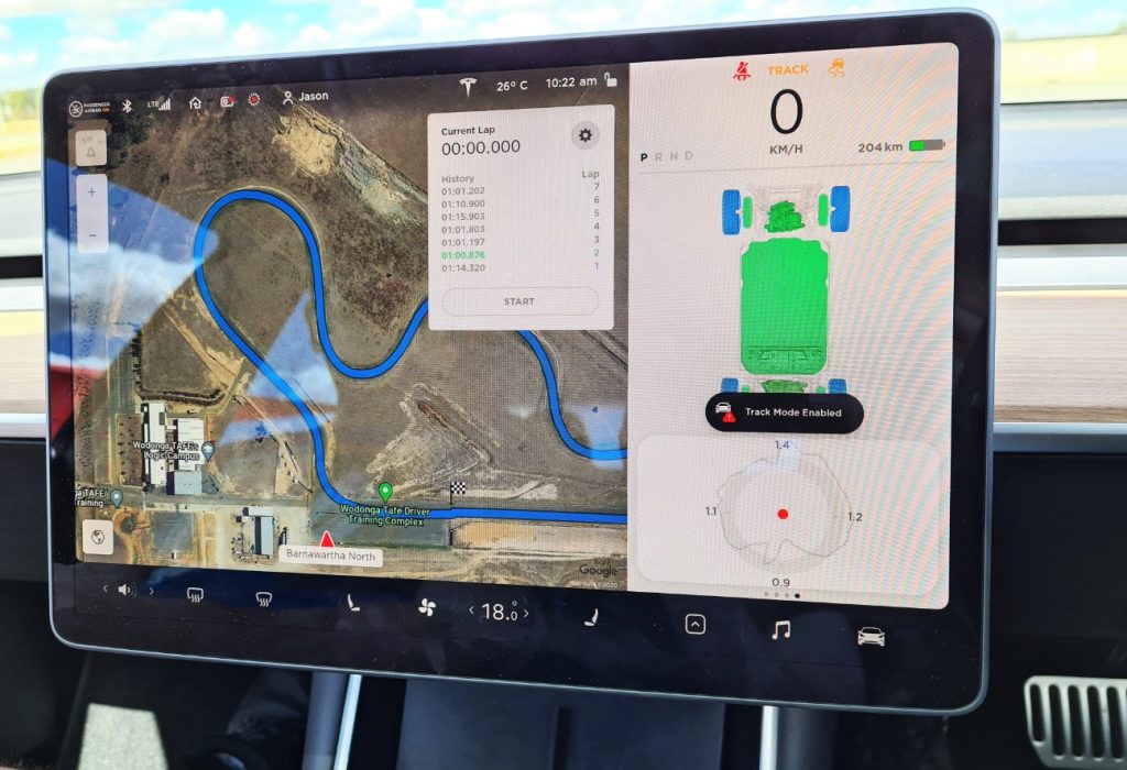 Tesla 3 track deals mode