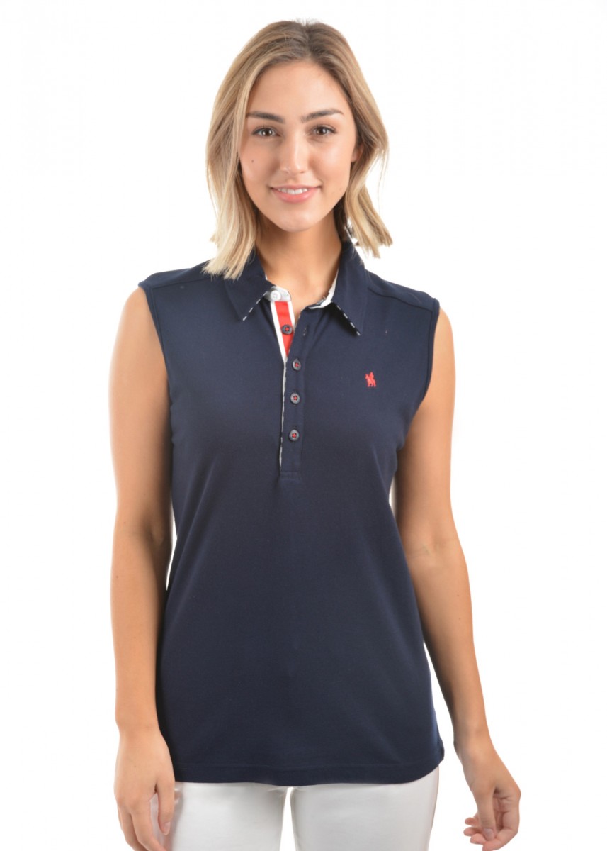 WOMENS BEV SLEEVELESS POLO