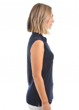 WOMENS BEV SLEEVELESS POLO