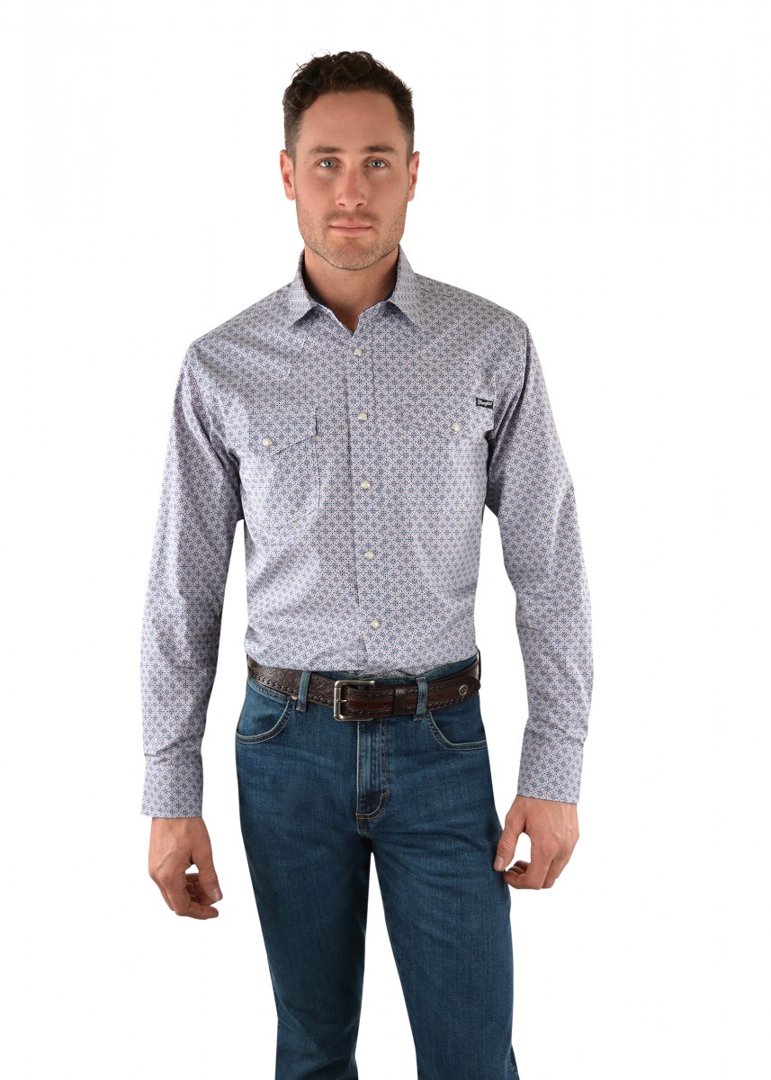 Mens Logo Rodeo L/s Drill Shirt | Wrangler