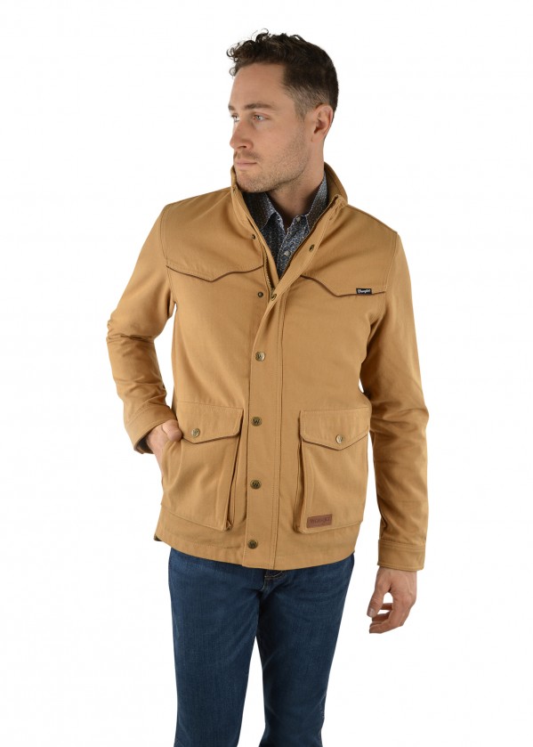 wrangler check popover jacket