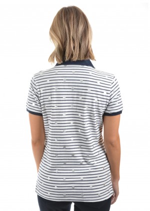 WOMENS GRACE PRINT S/S POLO