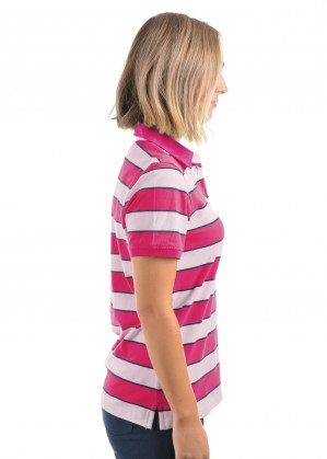WOMENS JILL STRIPE S/S POLO